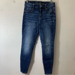 American Eagle Outfitters Women's Dark Blue Skinny Curvy Jegging Jeans size 2